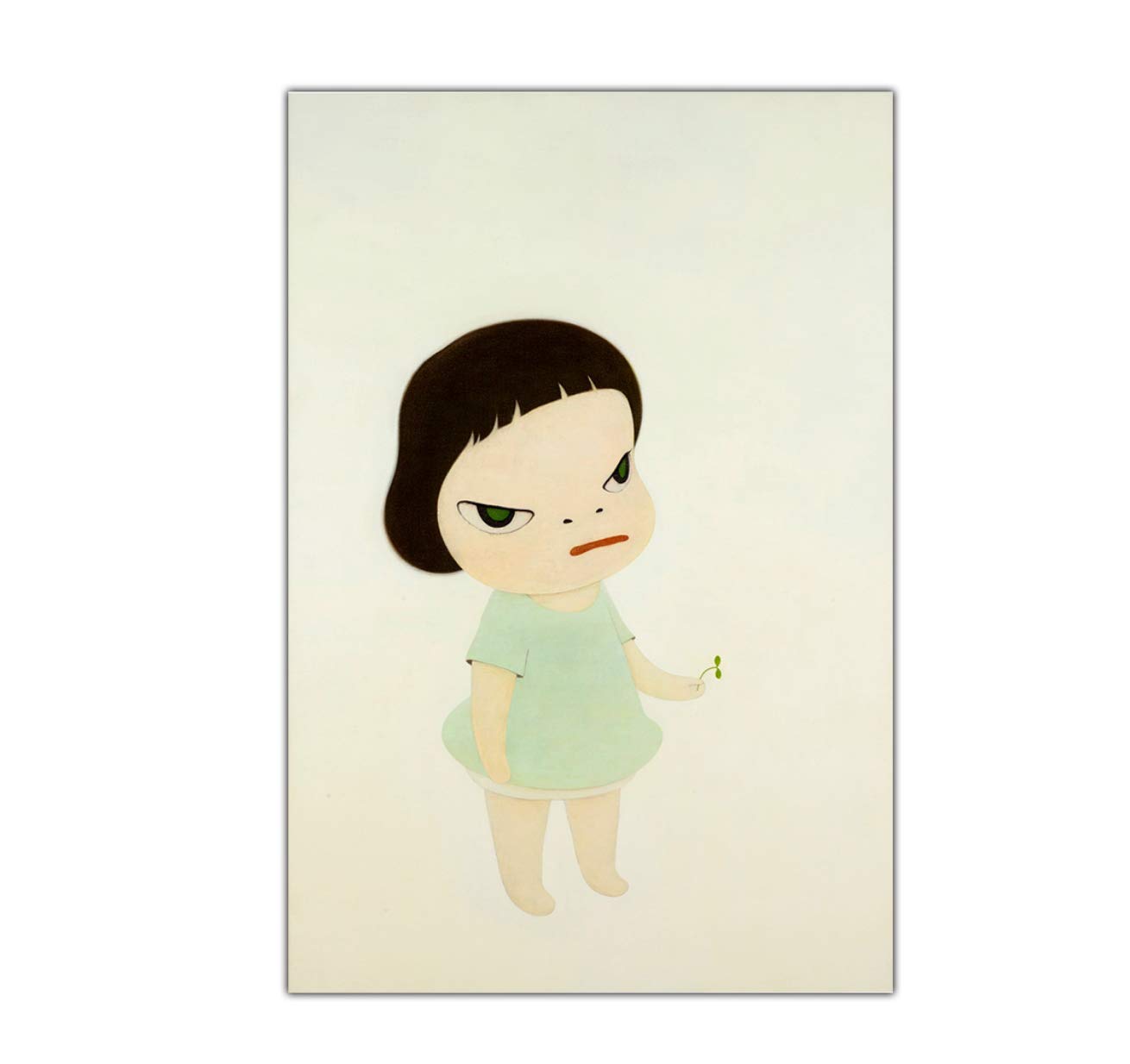 奈良美智 『少女』 70cm × 70cm 特大 キャンパス地 厚手 アート